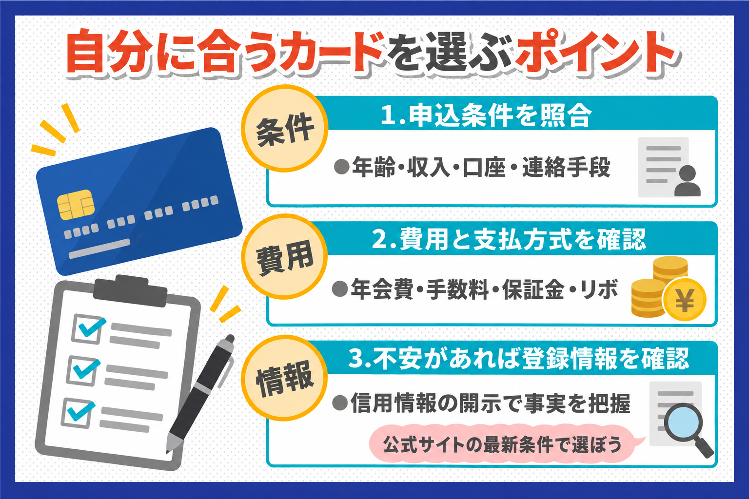 自分に合うカードを選ぶためのまとめ
